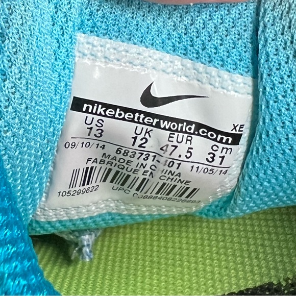 NIKE Air Zoom Structure 18 Mens US Size 13 EUR 47.5 Blu Lagoon Shoes 683731-401 - Picture 10 of 13